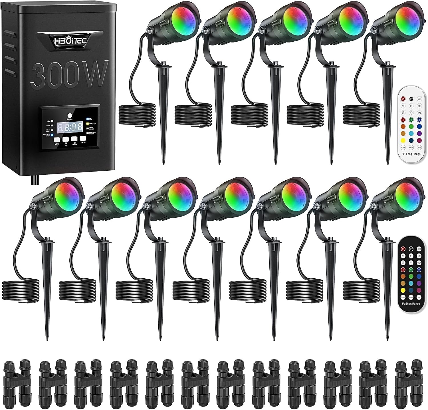 Outdoor Lighting Kits Low Voltage - Комплект ландшафтного освещения HIBOITEC 12W RGBCWWW