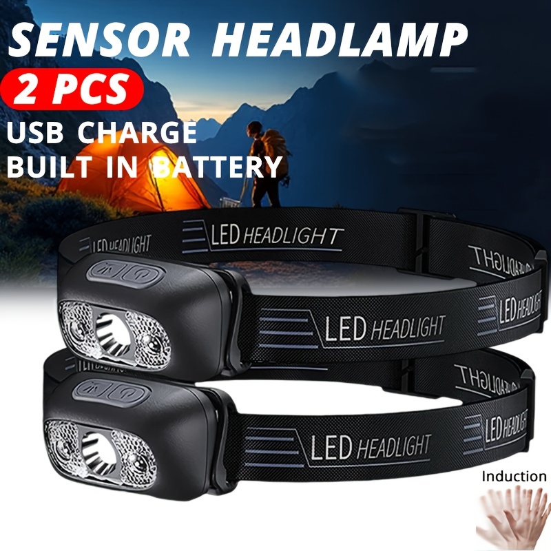 Outdoor Lighting With Sensor - Налобный фонарь сильного света, портативный светодиодный