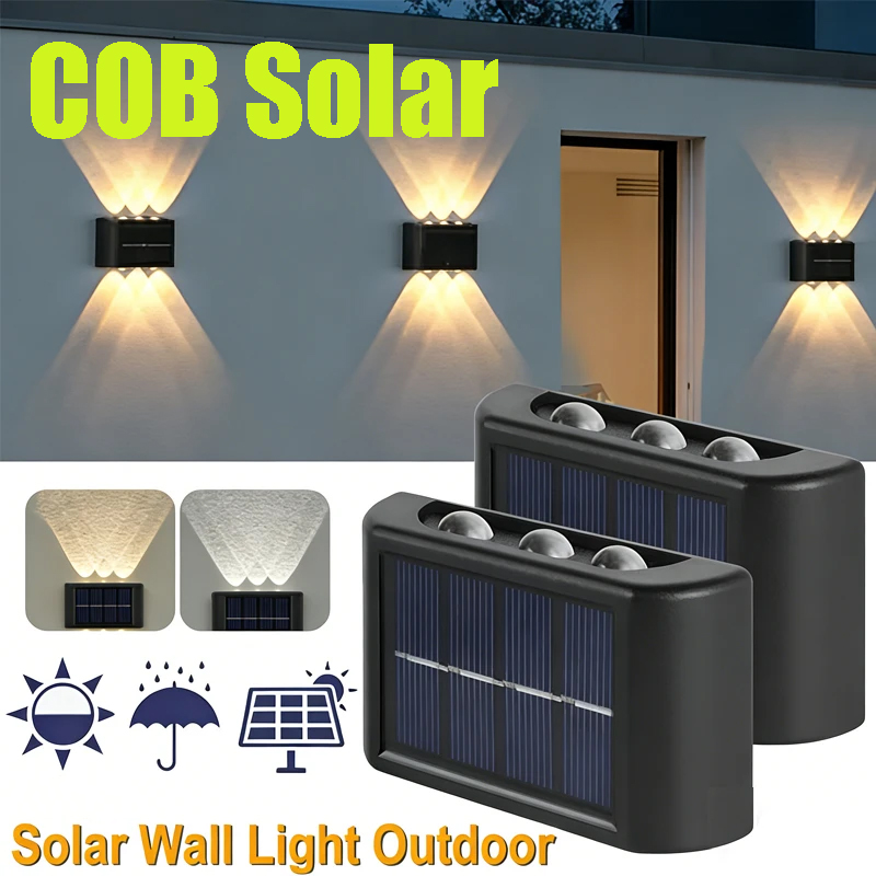 Outdoor Lighting Landscape - Солнечный настенный светильник COB, уличный, водонепроницаемый,
