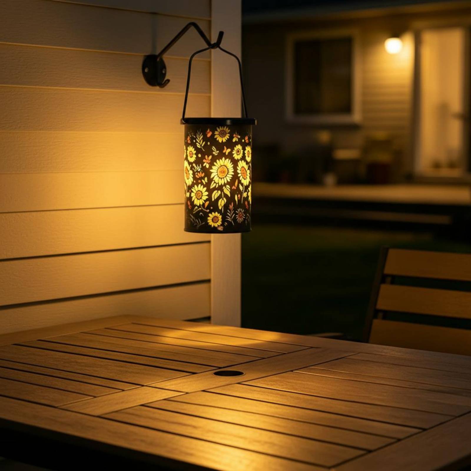 Outdoor Lighting Battery Powered - Солнечный фонарь с цветочным узором в
