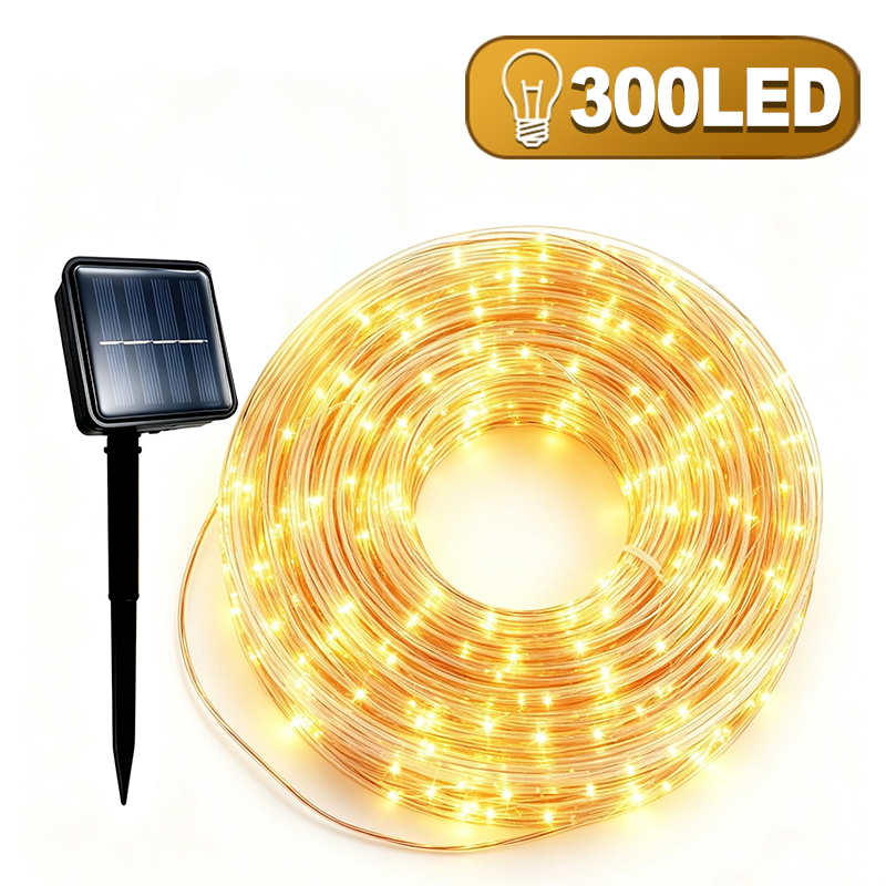 Outdoor Lighting For Fence - Солнечные рождественские гирлянды с 8 режимами