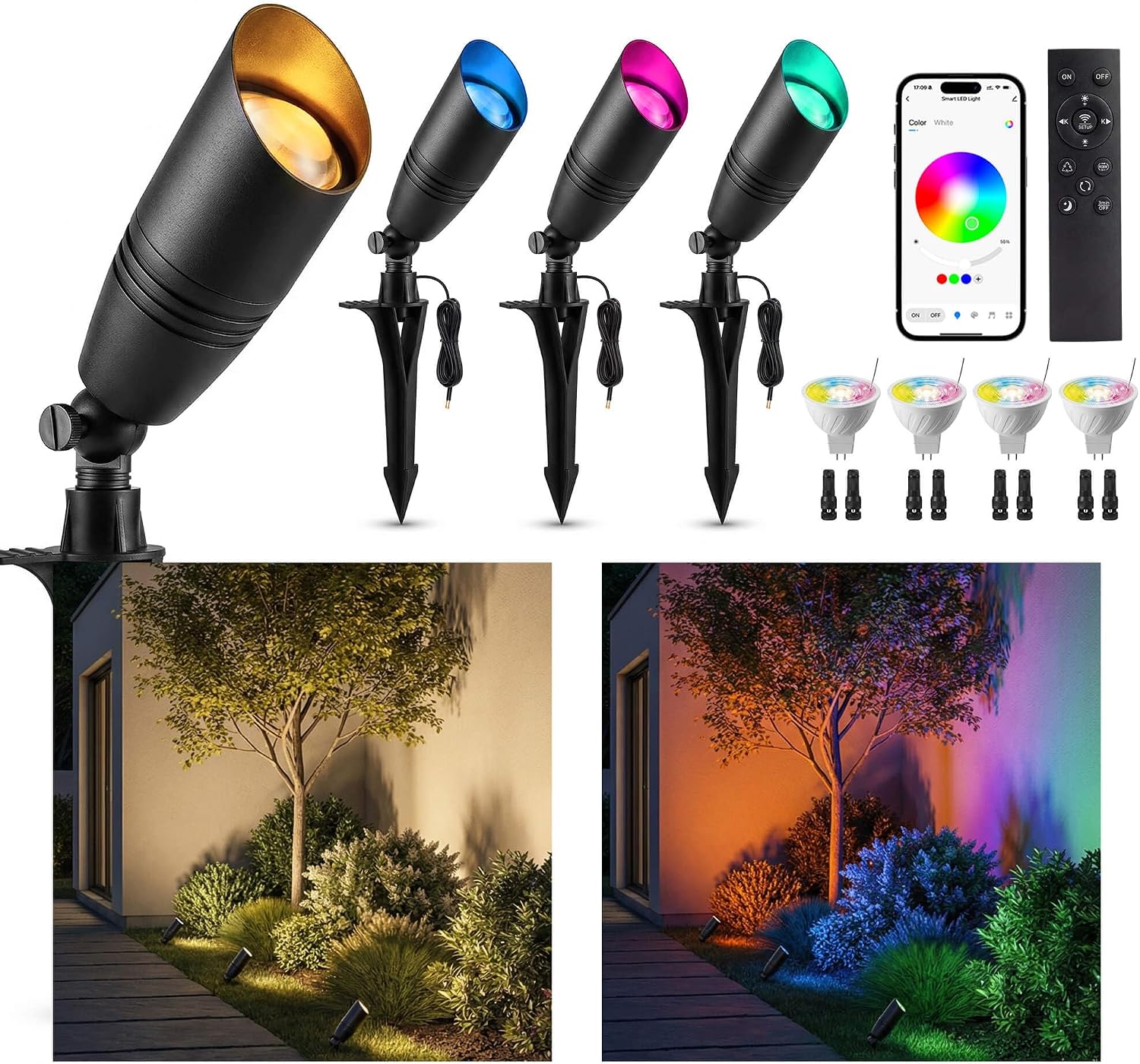 Outdoor Lighting Controller - Низковольтные уличные ландшафтные прожекторы RGBCW 12В
