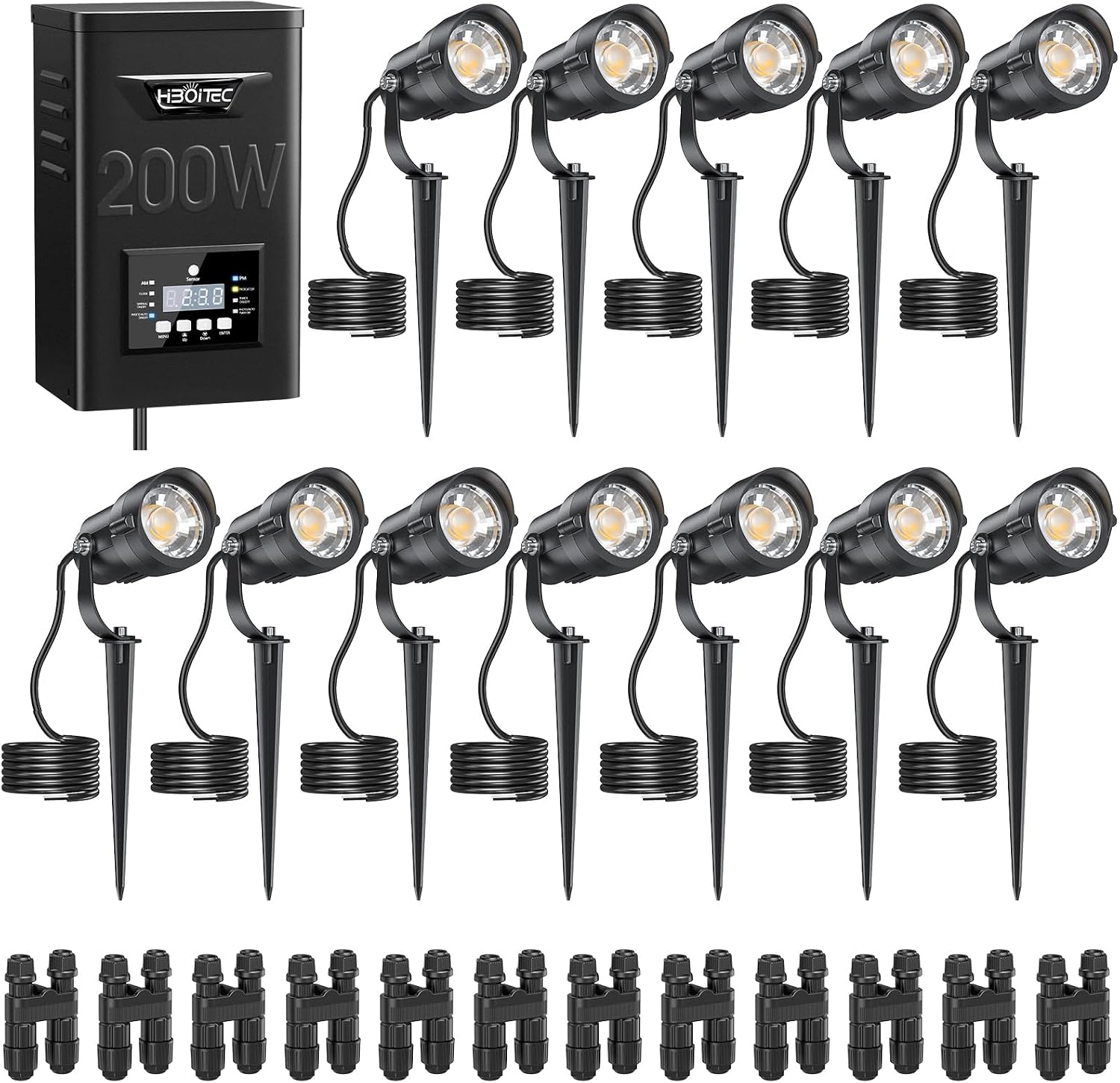 Outdoor Lighting Kits Low Voltage - Комплект ландшафтного освещения 12 Вт, трансформатор