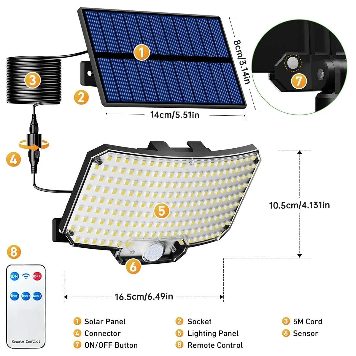 Солнечные уличные светильники  – обзор и цена Outdoor Lighting With Sensor