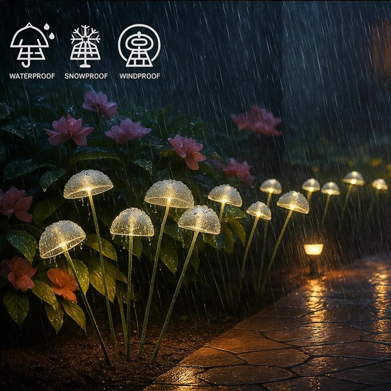 Солнечные светодиодные светиль – обзор и цена Outdoor Lighting Jellyfish