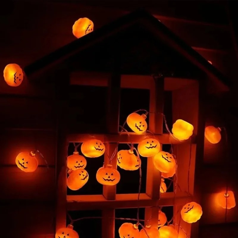 Гирлянда из тыквенных фонарико – обзор и цена Outdoor Lighting Battery Powered