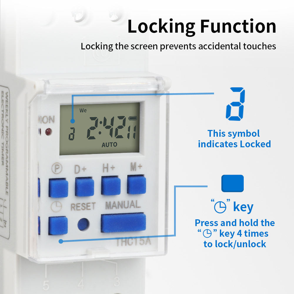 TNCE 220 В таймер THC15A мини- – обзор и цена Outdoor Lighting Timer Switch