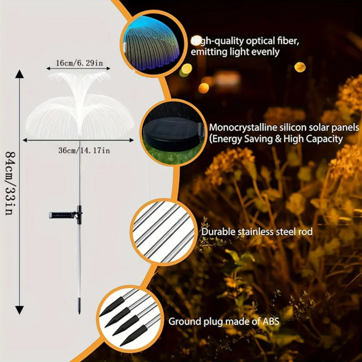 Светодиодные уличные солнечные – обзор и цена Outdoor Lighting Jellyfish