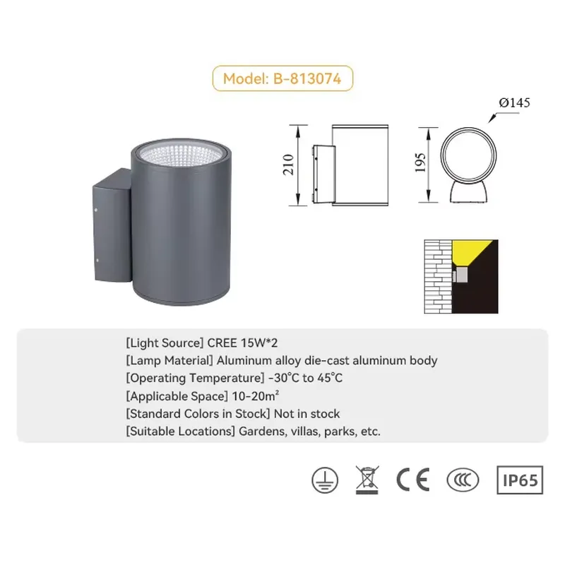 Оригинальный оптовый настенный – обзор и цена Outdoor Lighting Up And Down