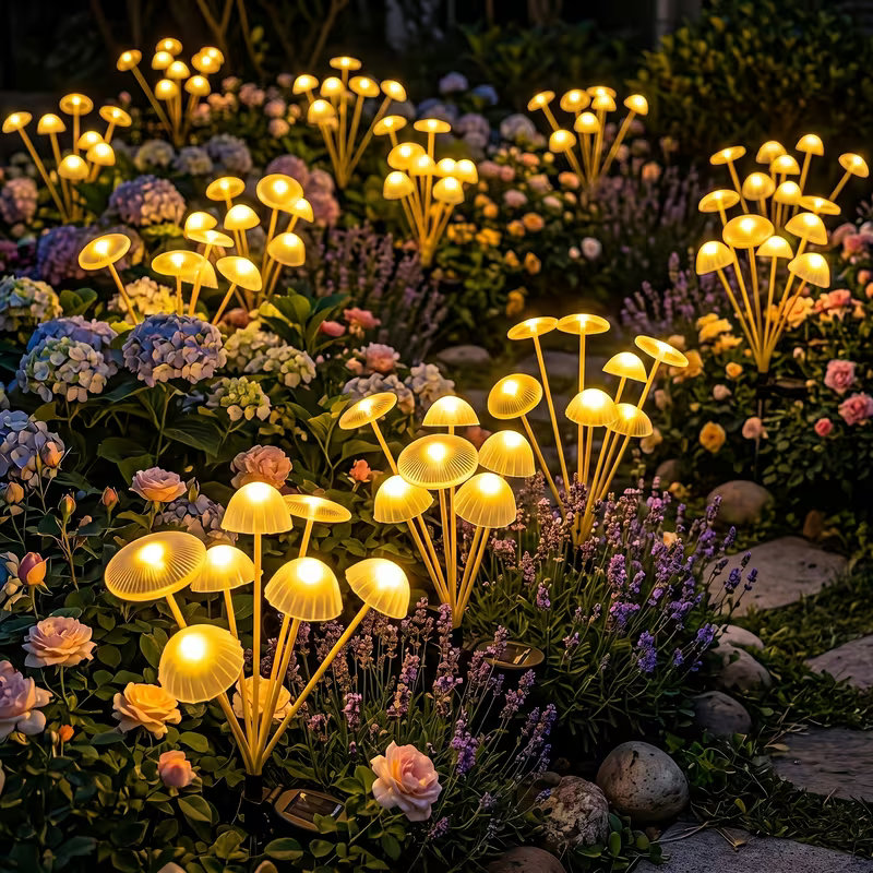 Солнечные светильники в форме  – обзор и цена Outdoor Lighting Jellyfish